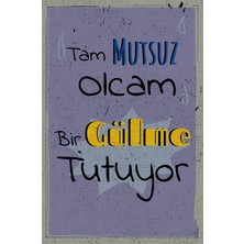 tp Retro Vintage 5 mm Ahşap Üzerine Gülme Tutuyor Temalı Poster Tablo 20X30 cm