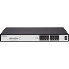 Bdcom S1518-16P 16 Port 10/100/1000 16 Port Poe 2 Port Gıgabıt Uplınk 240W Yonetılemez Rack Mount Swıtch