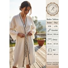 DNRYSL %60 Keten %40 Pamuk El Emeği Süzene Nakışlı Plaj Kaftanı, Nefes Alan ve Hızlı Kuruyan Kumaş