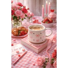 Fiyonk Puantiye Desenli Kupa Bardak Mug 200ML