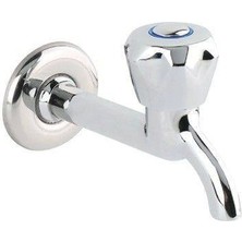 Klasik Musluk Uzun Başlık Kırmızı Sıcak Su Topbaş Topaç Koç Başlık Duvardan Tek Giriş Aynasız ( Lisinya )