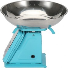 30KG 1g Dijital Kefeli Terazi Pilli ve Adaptörlü Elektronik Tartı, Paslanmaz Çelik Tepsili Tutar Hesaplama Mavi ( Lisinya )