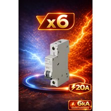 Kondel Aydınlatma Siemens 20A 6ka Otomatik Sigorta 6’lı Paket