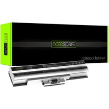 Notespare Sony ile Uyumlu Vaio VGN-AW41ZF, VGN-AW4MRF, VGN-AW4XRH Notebook Batarya Pil Gümüş Gri
