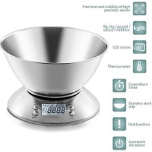 LCD Ekran Elektronik Dijital Mutfak Terazisi Inox Hassas Mutfak Tartısı ( Lisinya )