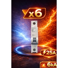 Kondel Aydınlatma Siemens 25A 6ka Otomatik Sigorta 6’lı Paket