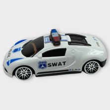 Metal Mini Polis Arabası  8 cm - Polis - 2 (Lisinya)