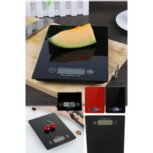 Dijital Mutfak Tartısı - 5 kg Kapasite, 1 Gram Hassasiyet, Şık Siyah Cam Tasarım ( Lisinya )