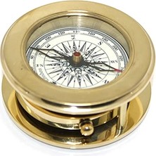 Ahşap Kutulu Pirinç Mercekli Pusula 16040 - Lisinya