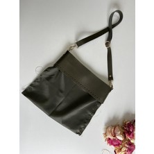 ZG Hobi Aksesuar Örgü Çantalar Için Suni Derili Hazır Çanta Astarı Haki Renk