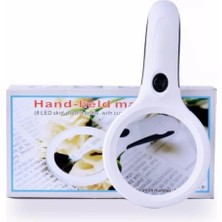 -8 Ledli 3X75MM & 10X19MM El Büyüteç, Takı, Okuma,para Kontrol Için ( Lisinya )