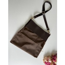 ZG Hobi Aksesuar Örgü Çantalar Için Suni Derili Hazır Çanta Astarı Koyu Kahverengi