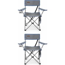 Kılıçaslan Camp Madfox 2'li Trekmate Strap Katlanır Outdoor Koltuk Mavi