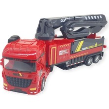 Metal Itfaiye Arabası - Söndürme Vinçli 26CM - 706-43 (Lisinya)