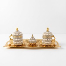 Ceyyiz Otantik Ikili Taş Süslemeli Kahve Fincanı Set