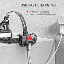 PS-8002 Sensörlü Zoomlu Profesyonel Şarjlı Kafa Lambası - Lisinya