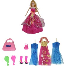 Bebek Yedek Elbiseli ve Aksesuarlı - 1115-21 - Pembe (Lisinya)