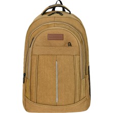 İsmiyle Al Çok Amaçlı Laptop Dizüstü Bilgisayar Bölmeli Sırt Çantası Taba