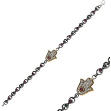 İsmiyle Al 925 Ayar Gümüş Fatma Ana Eli Otantik Bileklik