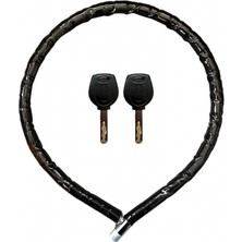 İsmiyle Al Motorsiklet Kilidi Anahtarlı Körüklü Siyah ( Boy : 120CM-ÇAP : 22MM )