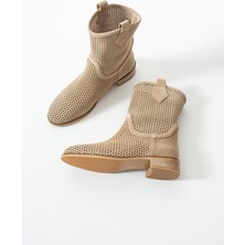 Dericia Shoes Crown Hakiki Deri Süet Kadın Günlük Yazlık Bot