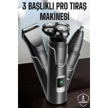 Yüksek Performanslı 3 Başlıklı Profesyonel Tıraş Makinesi - Lisinya