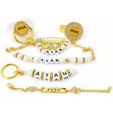 Shopfocus Kişiye Özel Isimli-Emzik-Emzik Askısı-Emzik Zinciri-Bebek Anahtarlık-Bebek Künyesi-Bebek Yaka Iğnesi