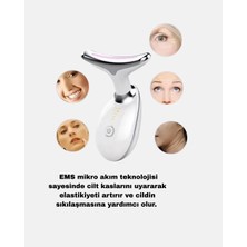 Kablosuz Şarjlı Yüz Sıkılaştırıcı Cihaz Ems Mikro Akım Anti-Aging Masaj Aleti - Lisinya