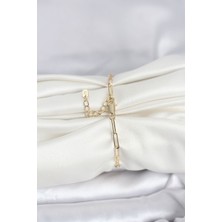 cm 14K Gold Renk Ataç Zincir Model Kadın Bileklik - Lisinya