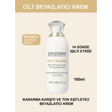 Zinderm Yüz Vücut | Kararma, Leke Karşıtı Koltuk Altı Özel Bölge Bikini Bölgesi Cilt Beyazlatıcı Krem 100 ml