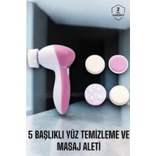 Taşınabilir Yüz Temizleme Cihazı Masaj, Peeling, Temizlik 5 Başlıklı - Lisinya