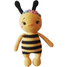 Çiçekli Bal Arısı Amigurumi Organik Oyuncak
