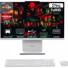 Lenovo Ideacentre Aıo 27ARR9 Ryzen 5 7535HS F0HQ001YTR-K27 48GB 4tb Radeon 660M W11HOME 27" Full Hd All In One Pc
