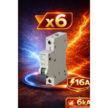 Kondel Aydınlatma Siemens 16A 6ka Otomatik Sigorta 6’lı Paket