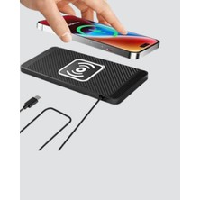 Manyetik Şarj Pedi 7.5W 10W 15W Hızlı Şarj Kaymaz Tabanlı - Lisinya