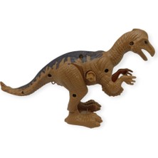 Kurmalı Dinazor Figürleri 20 cm - Anatosaurus - Kahverengi (Lisinya)