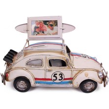 İsmiyle Al Dekoratif Metal Araba Çerçeveli ve Kumbaralı Hediyelik