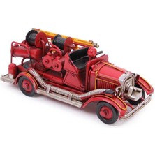 İsmiyle Al Dekoratif Metal Araba Itfaiye Aracı Vintage Ev Ofis Hediyelik