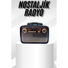 Müzik Kutusu Bluetooth Bağlantılı El Fenerli Nostaljik Tasarım Radyo - Lisinya