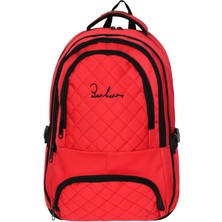 İsmiyle Al Çok Amaçlı Laptop Dizüstü Bilgisayar Bölmeli Sırt Çanta Kırmızı