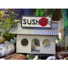 BarsDepo Sushi Shop Akvaryum Dekoru – Japon Tarzı Akvaryum Süsü | Balık Tankı Dekorasyon Aksesuarı