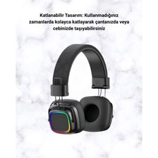 Rgb Işıklı Katlanabilir Bluetooth 5.3 Kulak Üstü Kulaklık - Lisinya