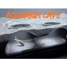 BarsDepo Akvaryum Mağarası Dekoru – Karides ve Balıklar Için Gizlenme Alanı | Modern Siyah Tasarım