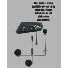 BT22 Motosiklet Kask Içi Bluetooth Kulaklık Interkom Destekli - Lisinya