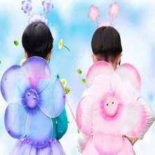 Colezium Çiçekli Kanat Seti 3 Parça - Sarı