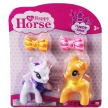 L-34-10 - Pony 2 Li Figür Set Tokalı Kartela (Lisinya)