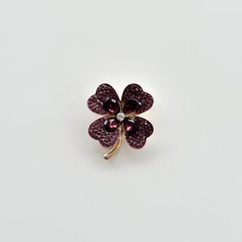 Vesce Atelier Mor Çiçek Broş