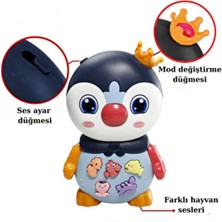 Penguen Eğitici Bebek Piyanosu - Lacivert (Lisinya)