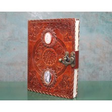 İsmiyle Al Taşlı Deri Defter