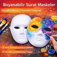Boyanabilir Surat Model Maske – Lastikli | Kendin Tasarla - Lisinya